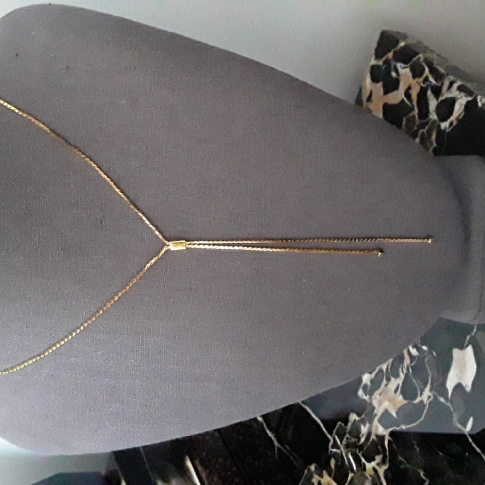 Vtg Monet long Necklace - gold tone